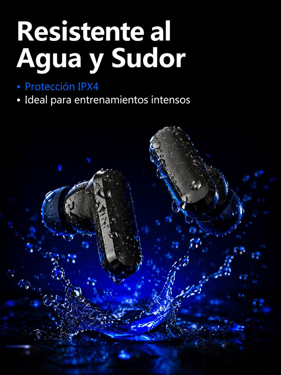 Detalle de los auriculares inalámbricos de alta fidelidad