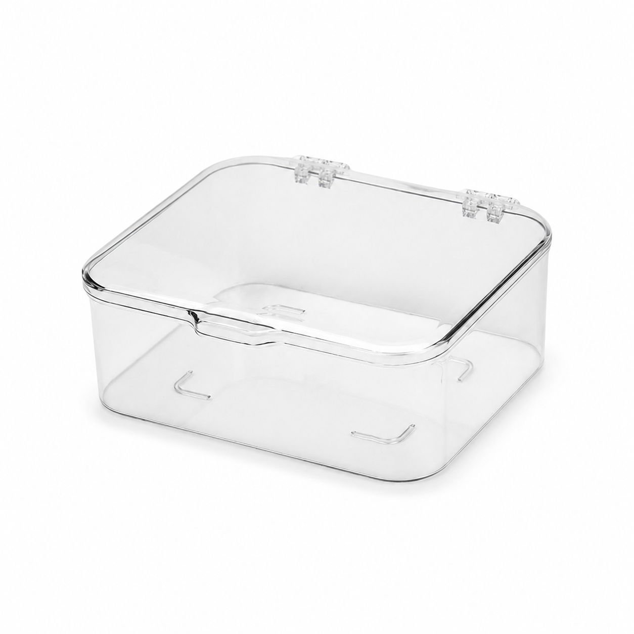 Clear Dustproof Flip Lid Organizer Box