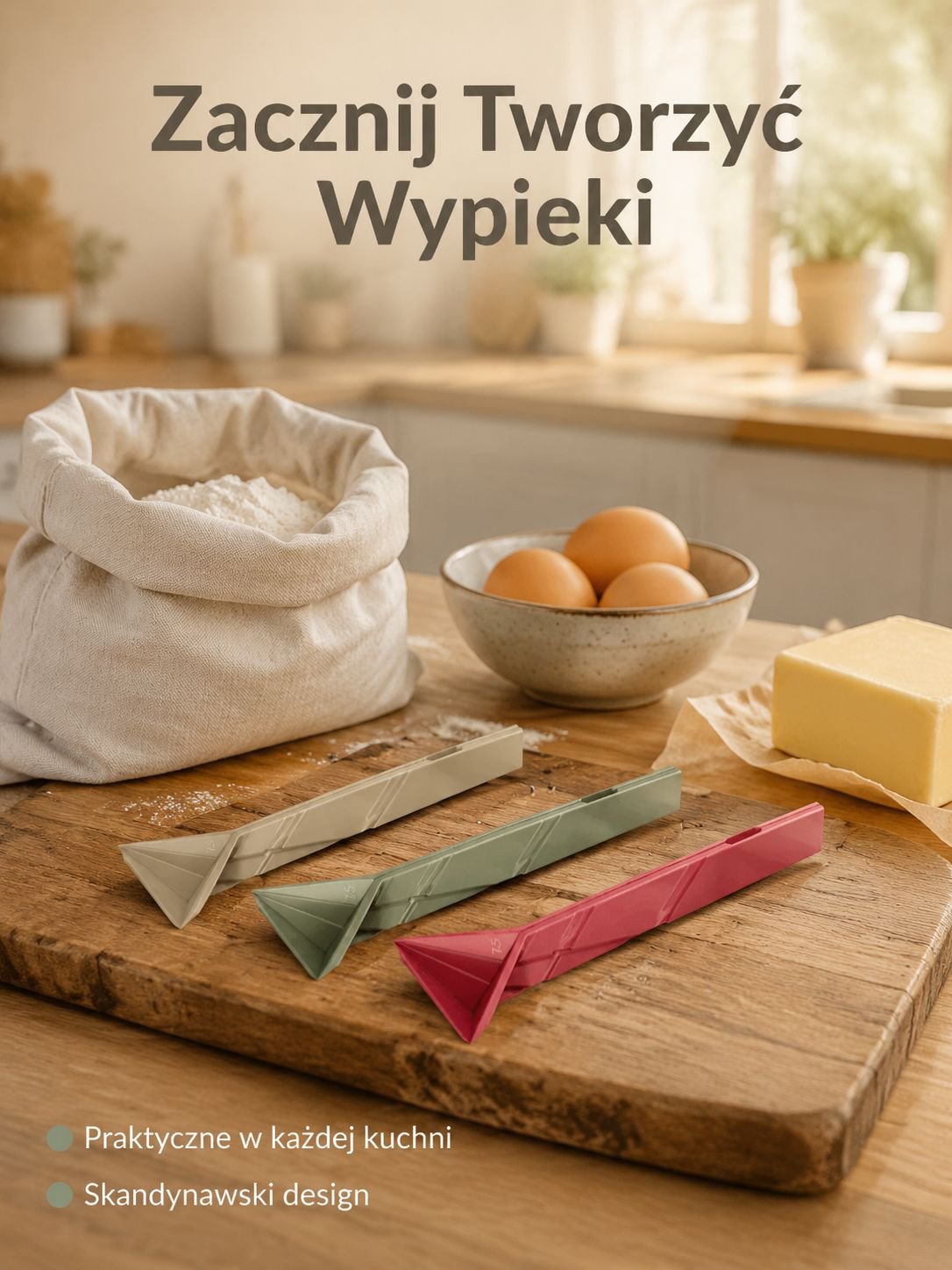 Składana łyżka miarowa 3 w 1 w kuchni