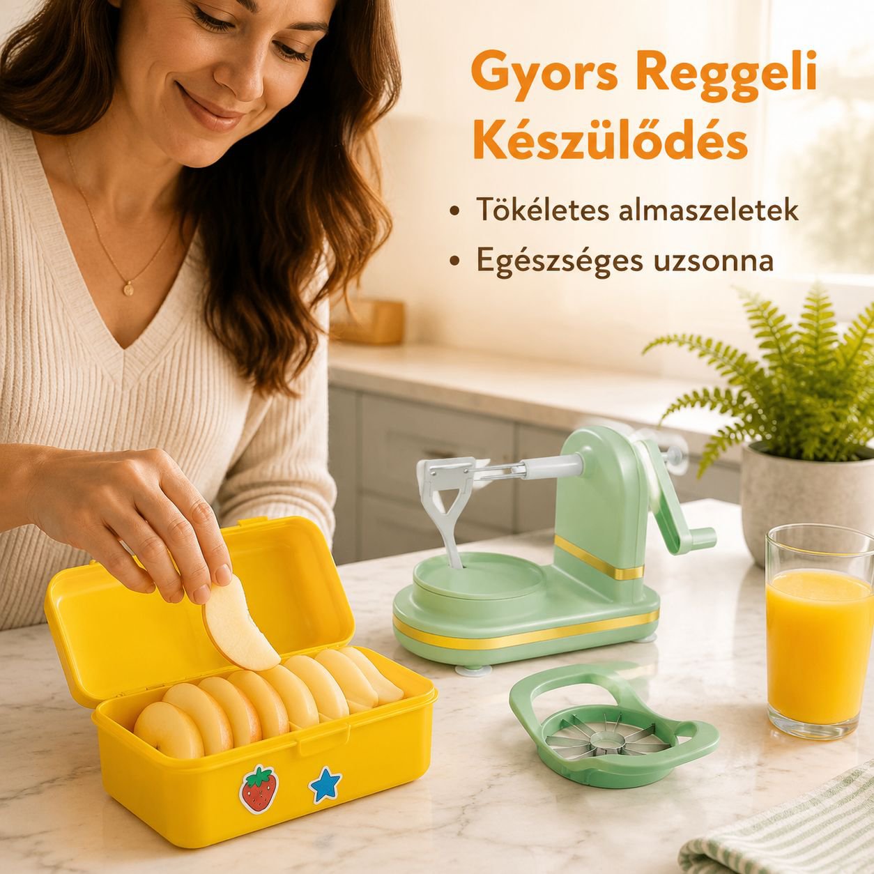 Többfunkciós almahámozó