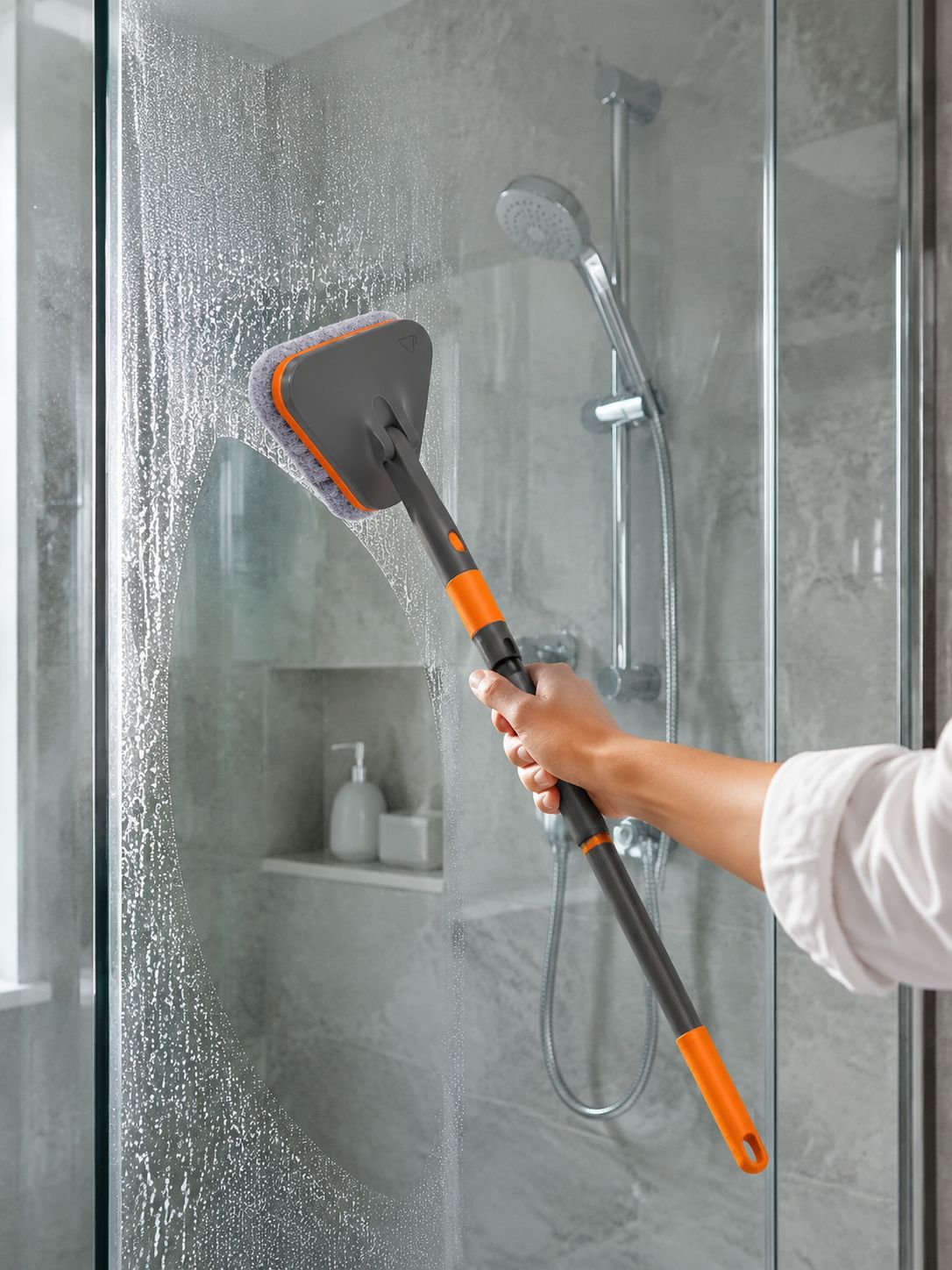 Versatile cleaning brush for kitchen and bathroom