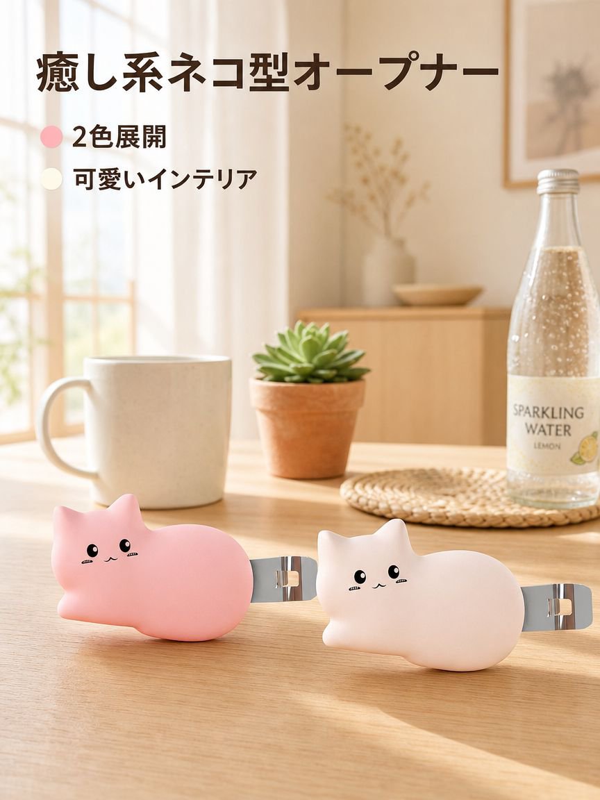 ステンレス製マグネット式栓抜き