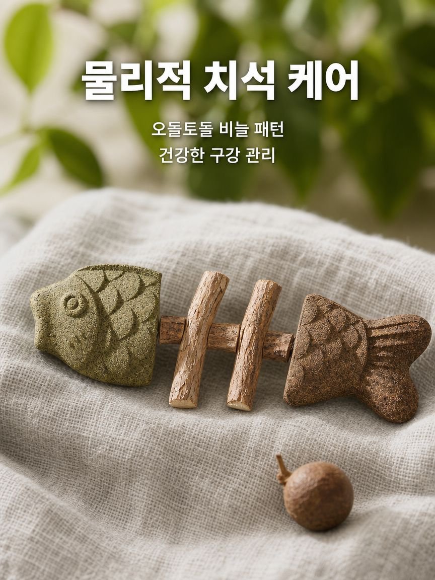 고양이 물고기 뼈 치아 세정 장난감