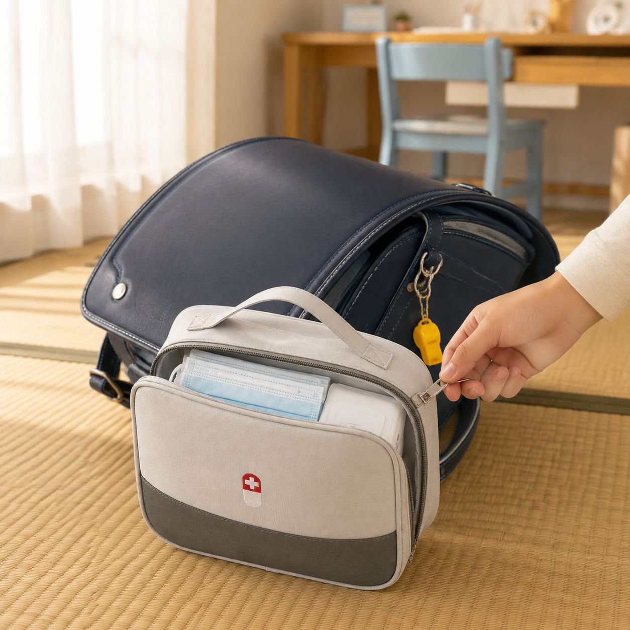 薬入れバッグ、小学生用感染症予防バッグ、携帯用救急薬バッグ、旅行用緊急アウトドア医療バッグ、健康バッグ