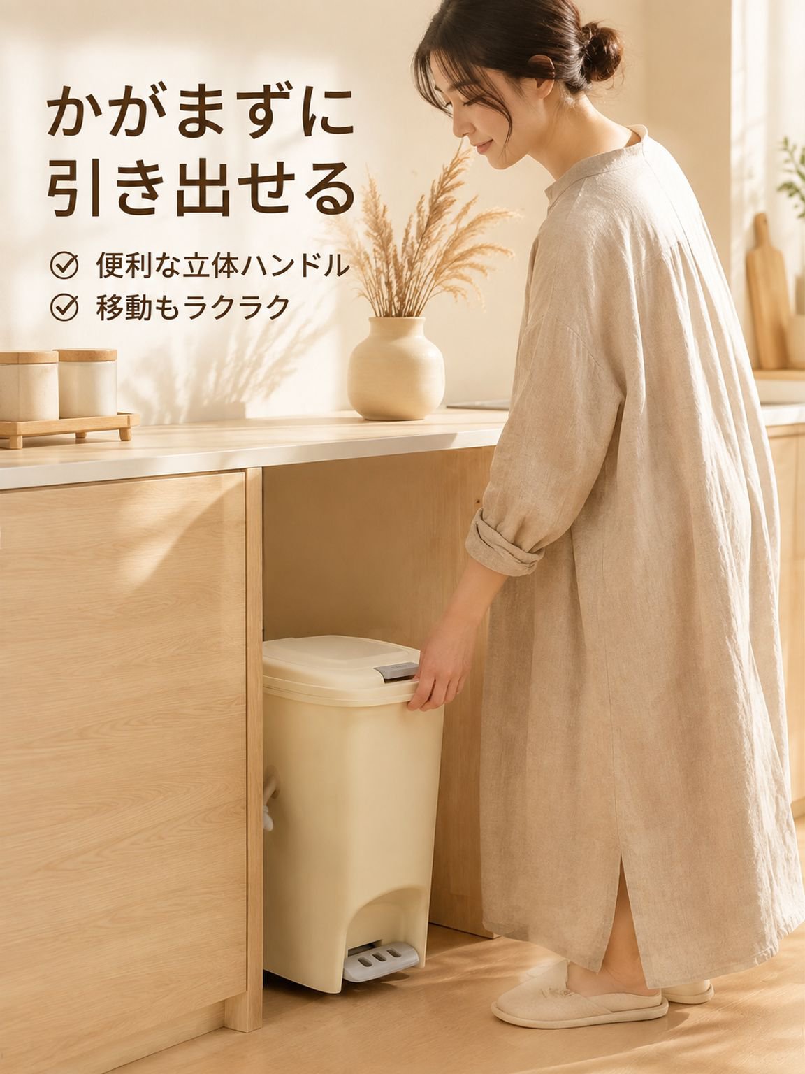 蓋とフリップトップ付きの大容量家庭用ゴミ箱