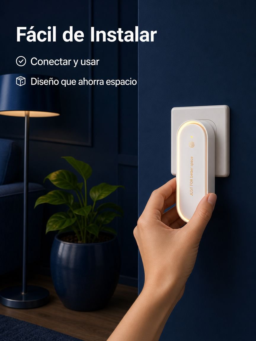 Eliminador ultrasónico de mosquitos silencioso con luz LED, protección 360°