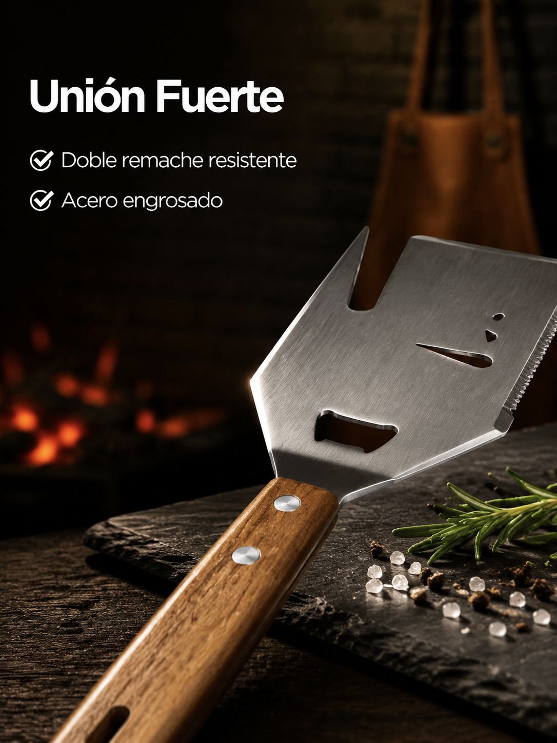 Espátula multifuncional para barbacoa