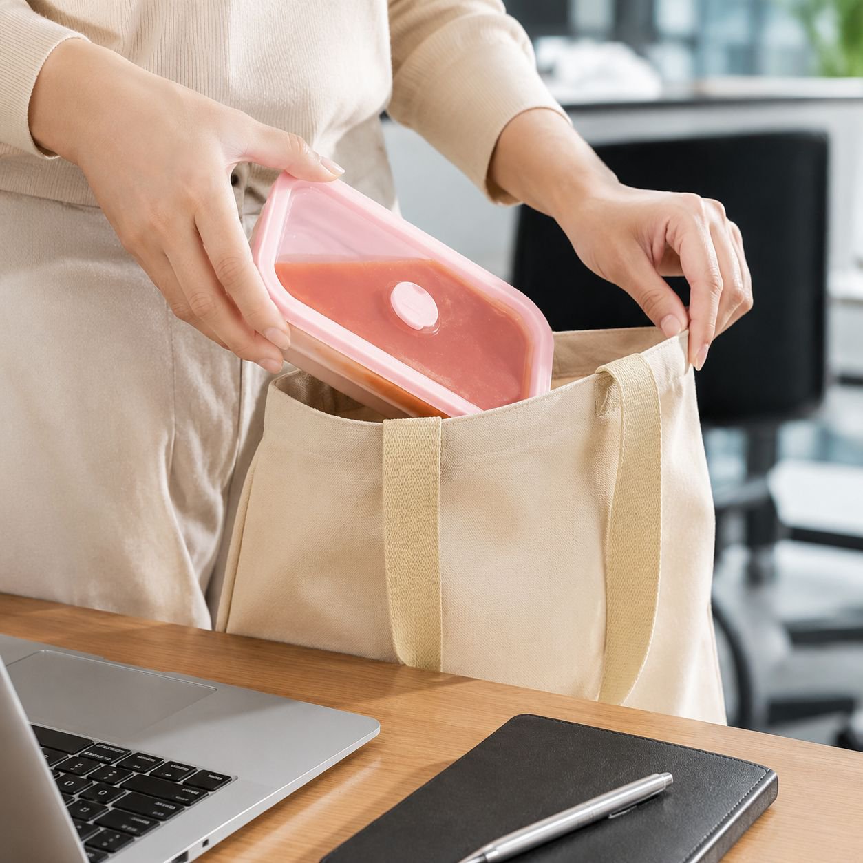 Portable Foldable Silicone Food Container with Sealed Lid