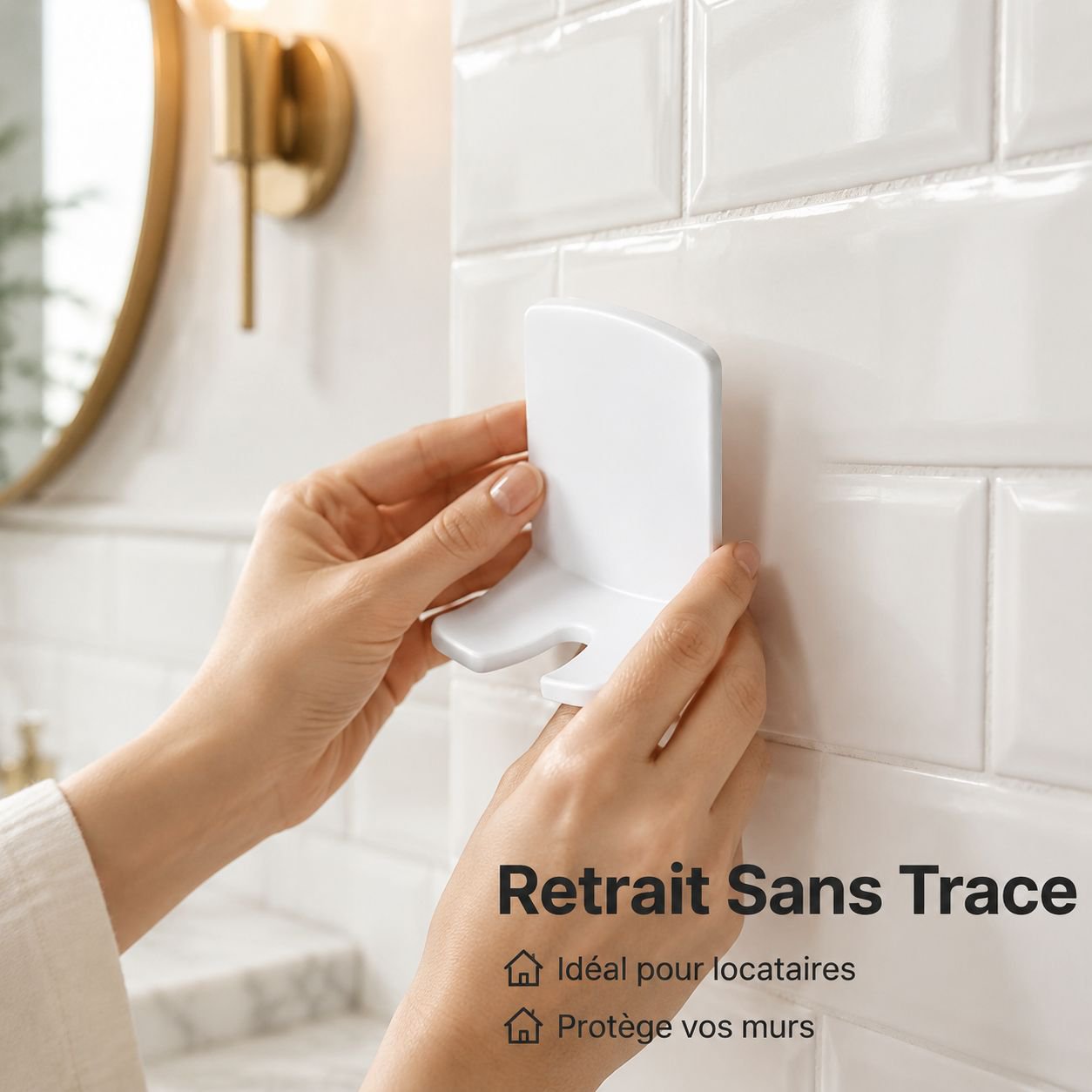 Porte-brosse à dents minimaliste sans perçage