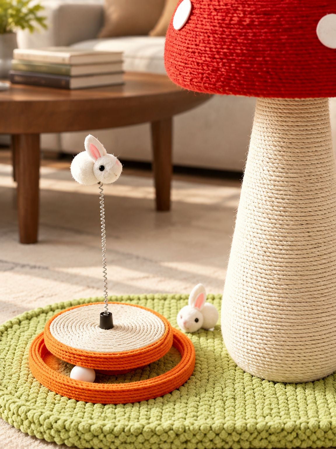 Rascador para gatos fácil de instalar y limpiar