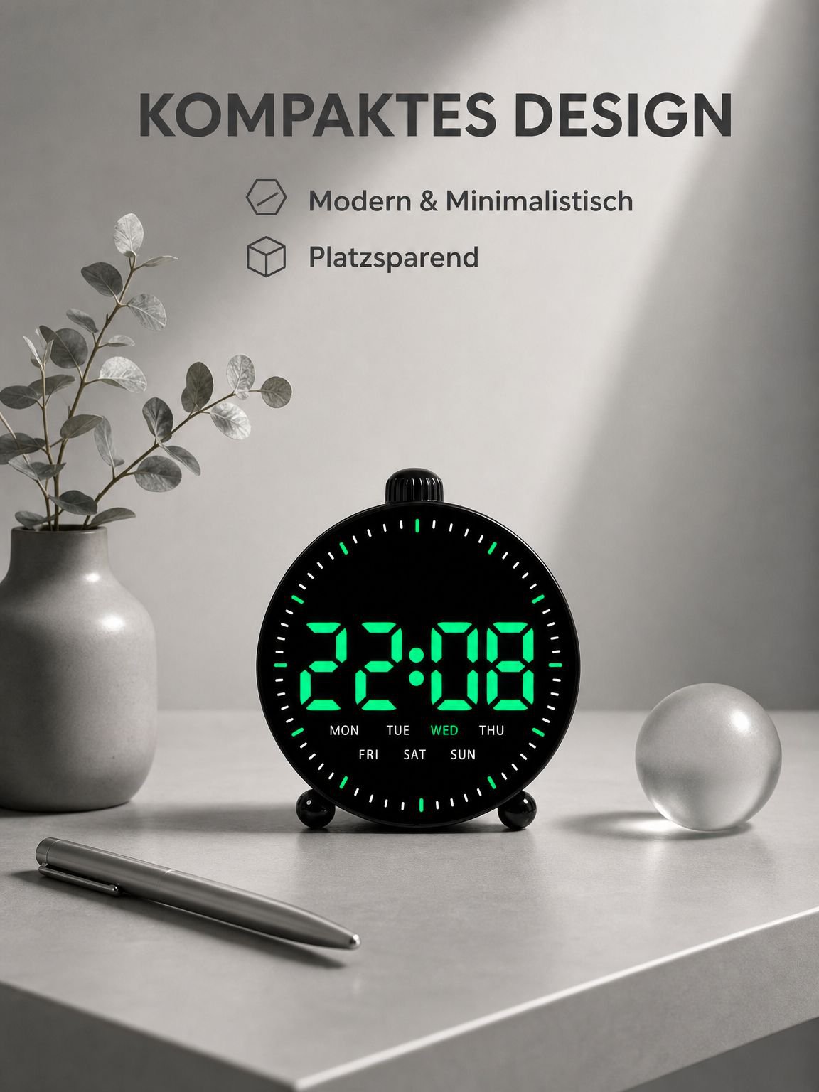 LED Digitaler Wecker Multifunktionaler Timer Kompakte Uhr
