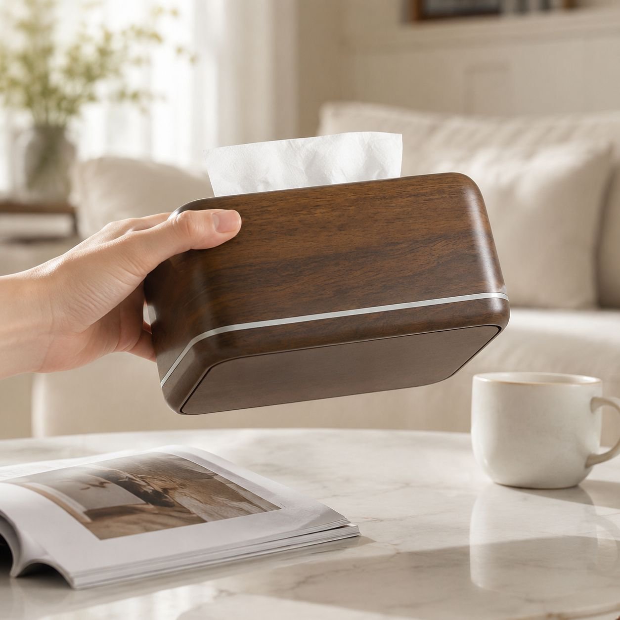 Élégante boîte à mouchoirs pour chambre à coucher