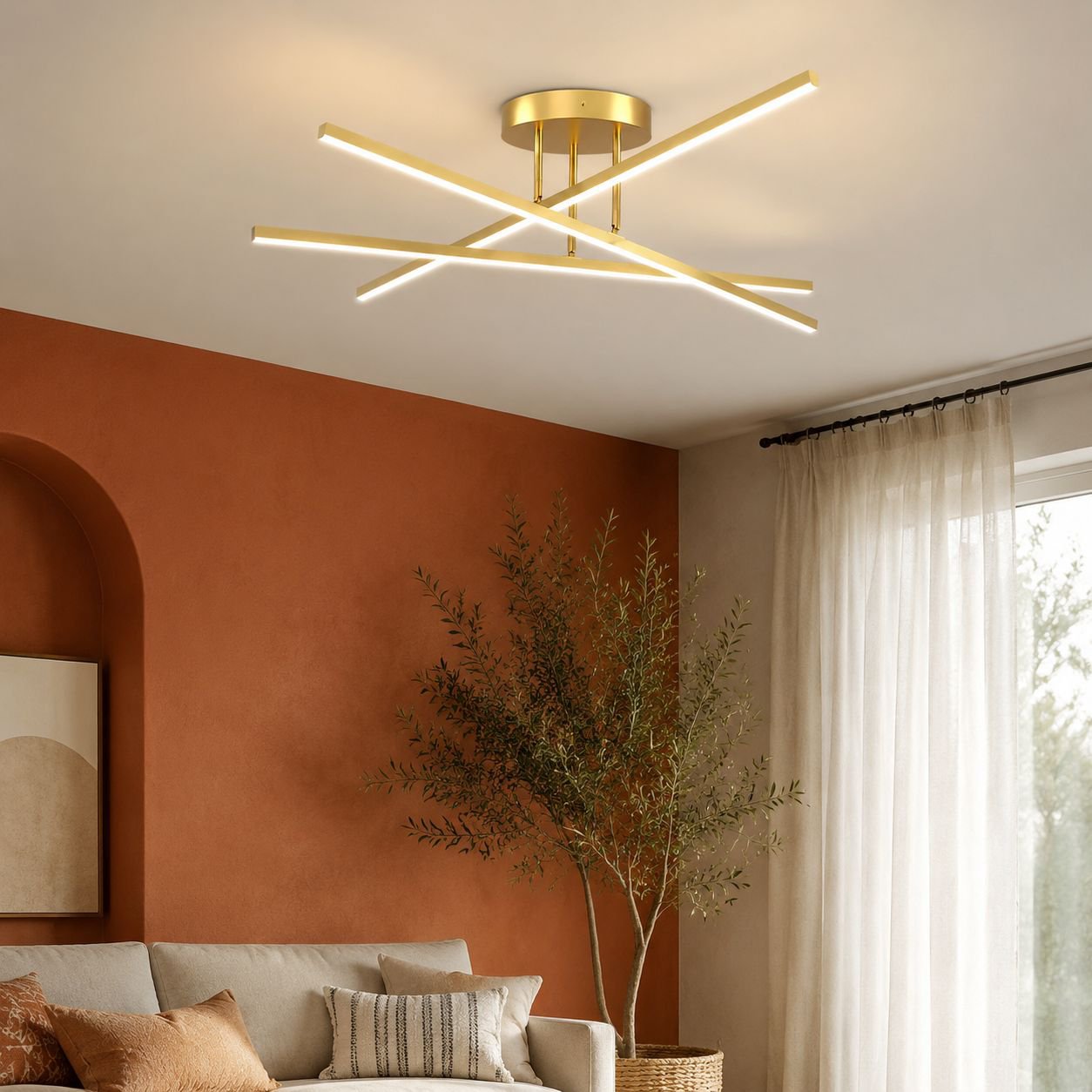 Lámpara de techo LED minimalista nórdica para múltiples espacios