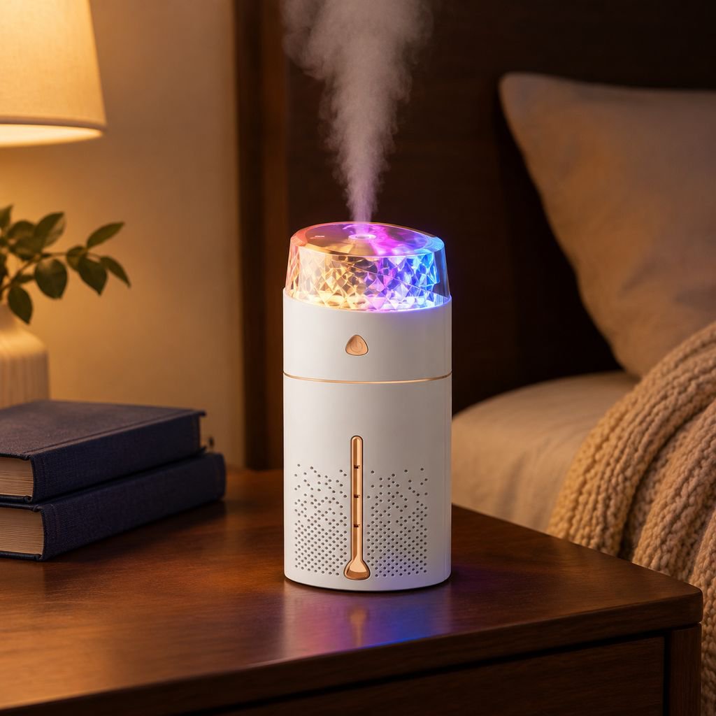 Humidificador Portátil Colorido con Lámpara de Ambiente