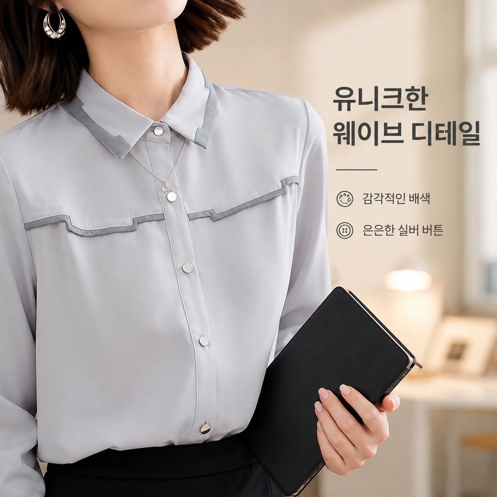 여성용 쉬폰 셔츠 긴팔 봄가을 신상 패션 블라우스