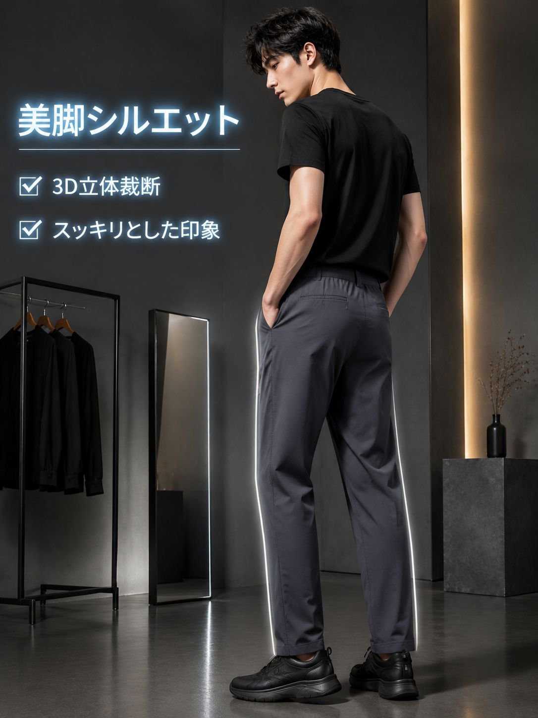 トライアングルマーク2.0軽量高弾力通気性機能パンツ
