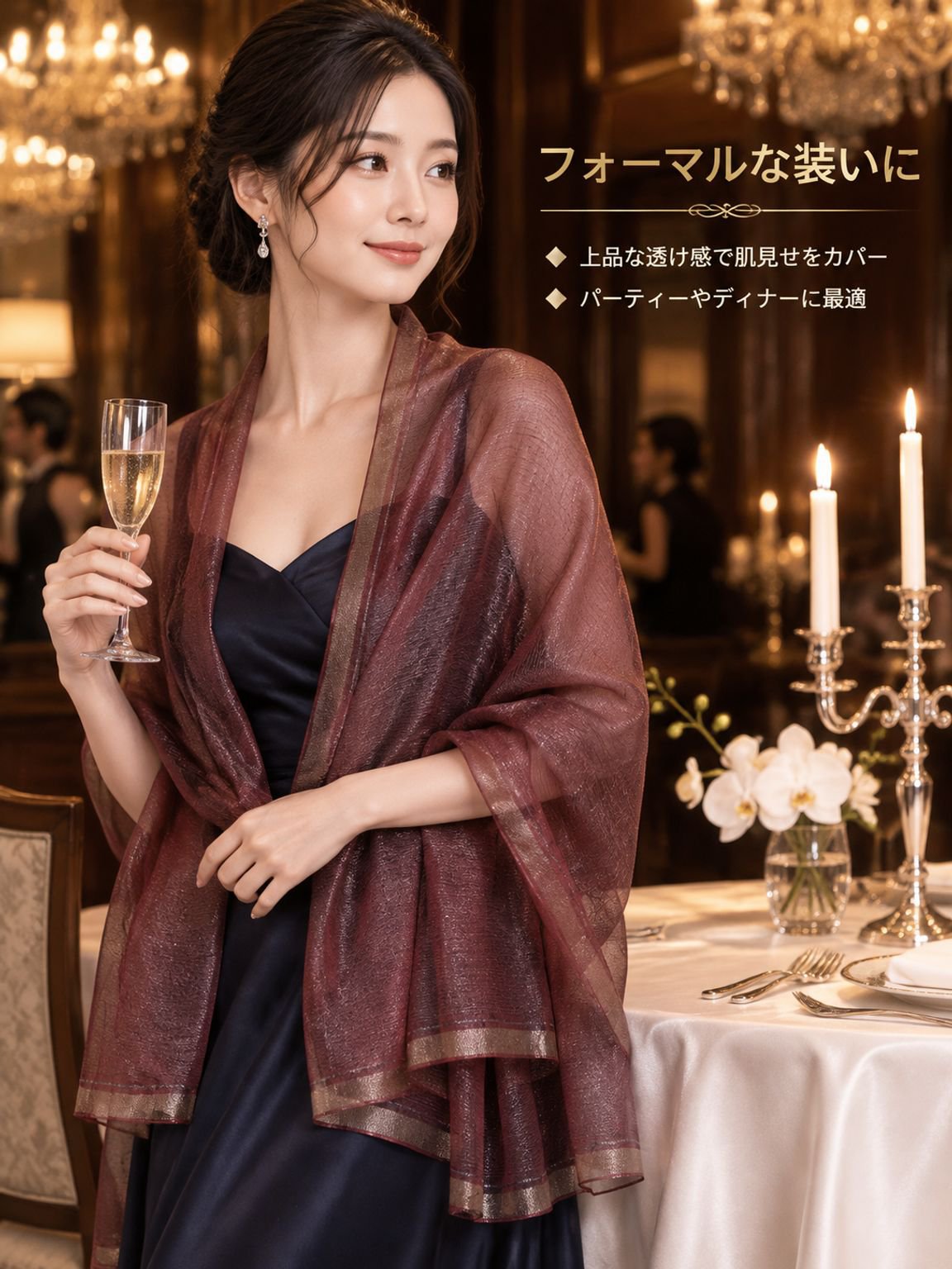 シルクスクエアスカーフショール