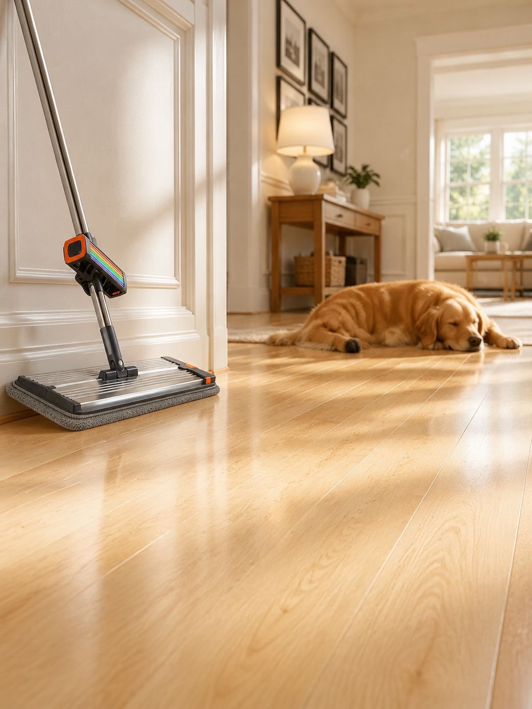 Efficient dust and dirt removal with microfiber pad