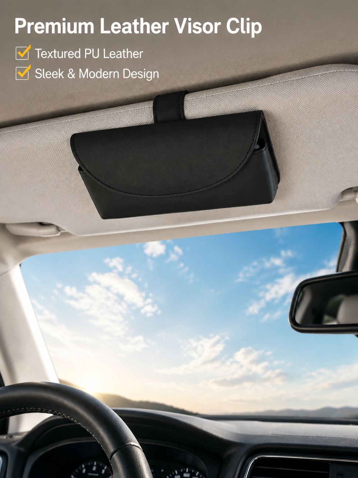 Car sun visor glasses clip