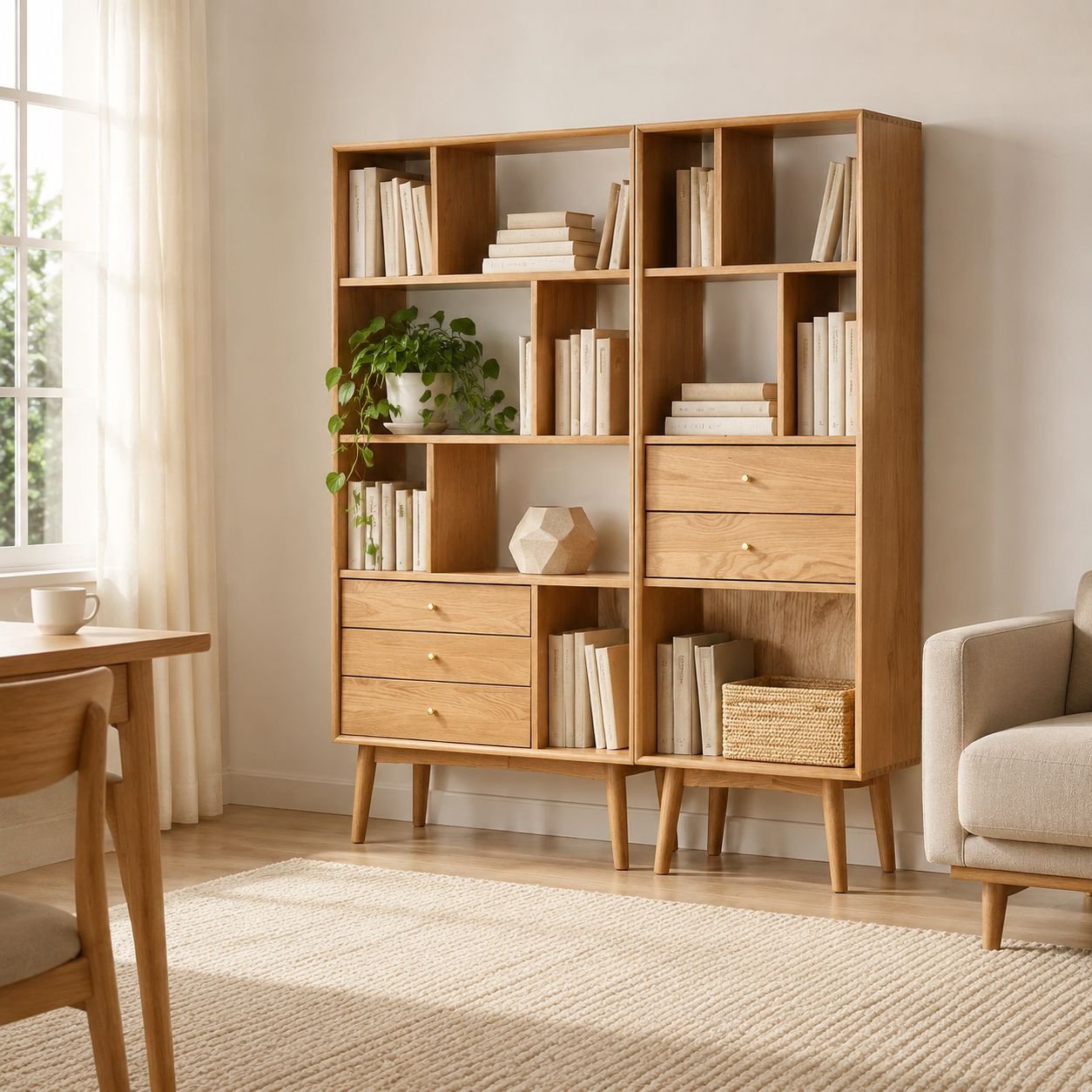 Modern solid wood storage cabinet for kitchen organization