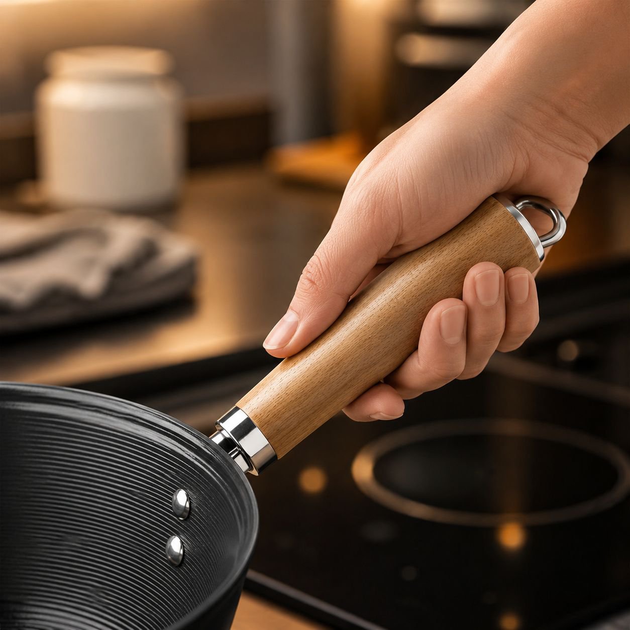 Compact nonstick pan for single servings