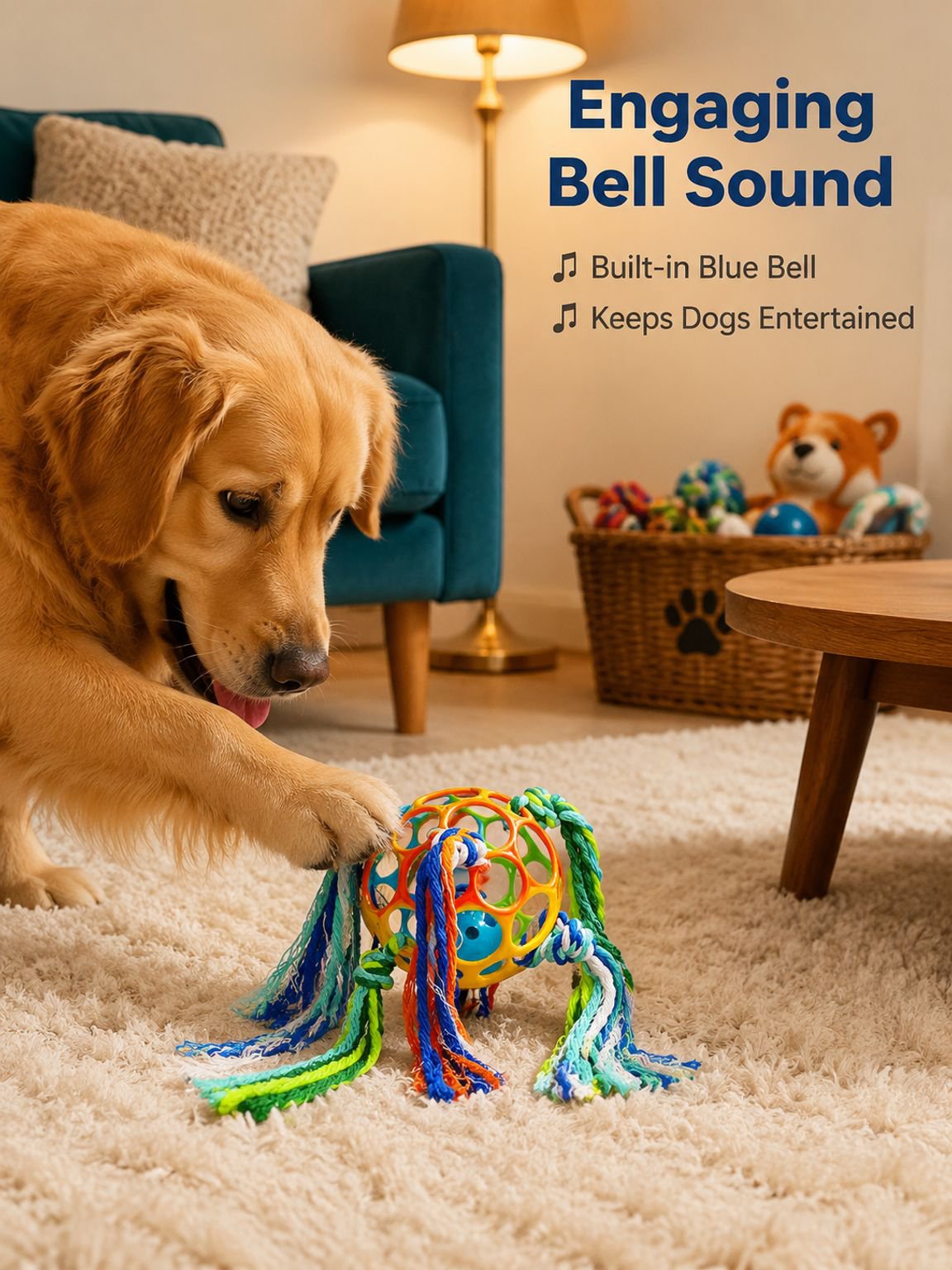 Pet bell gnawing toy ball