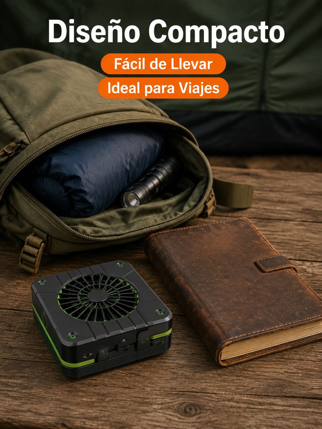 Ventilador Solar Portátil para Exteriores