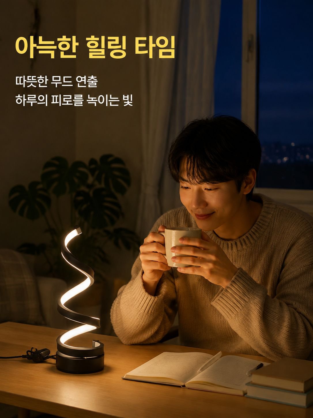 나선형 USB 데스크 램프