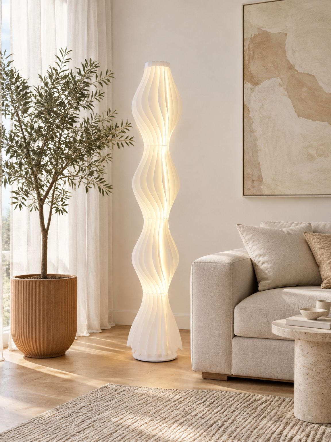 Grass Skirt Floor Lamp for Bedroom and Living Room