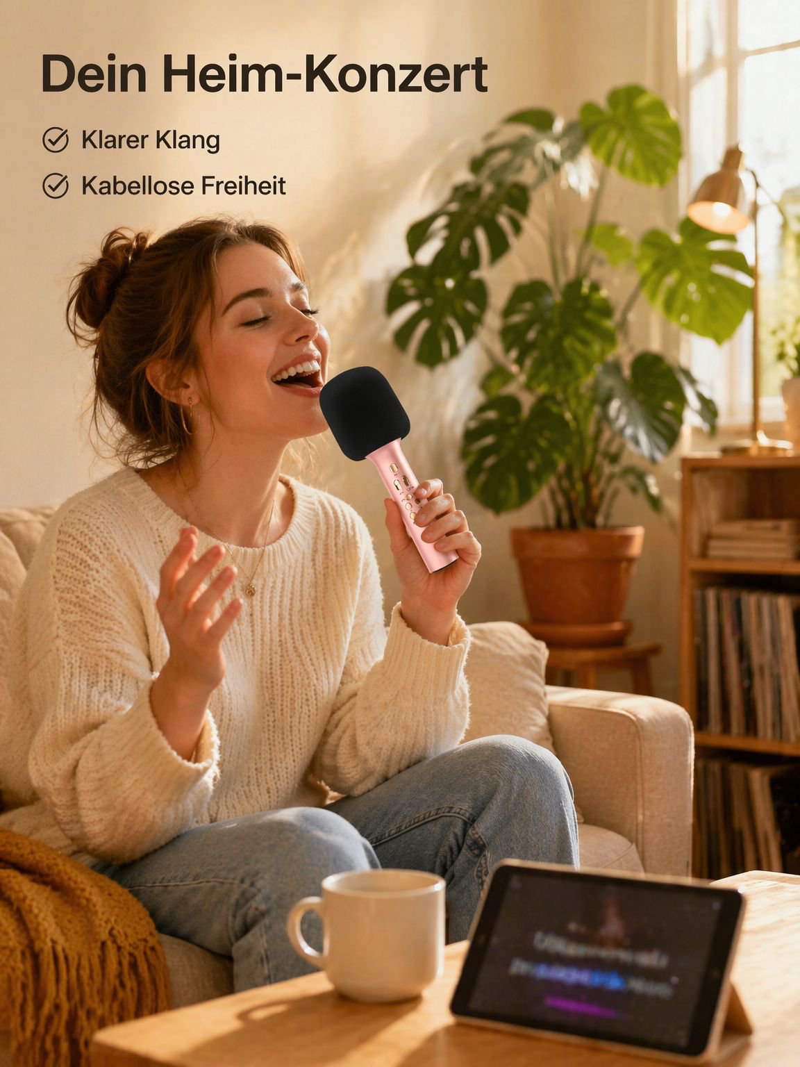 Drahtloses Bluetooth-Kondensatormikrofon, Gesangsmikrofon, Audio, integriertes Mikrofon, Mobiltelefo
