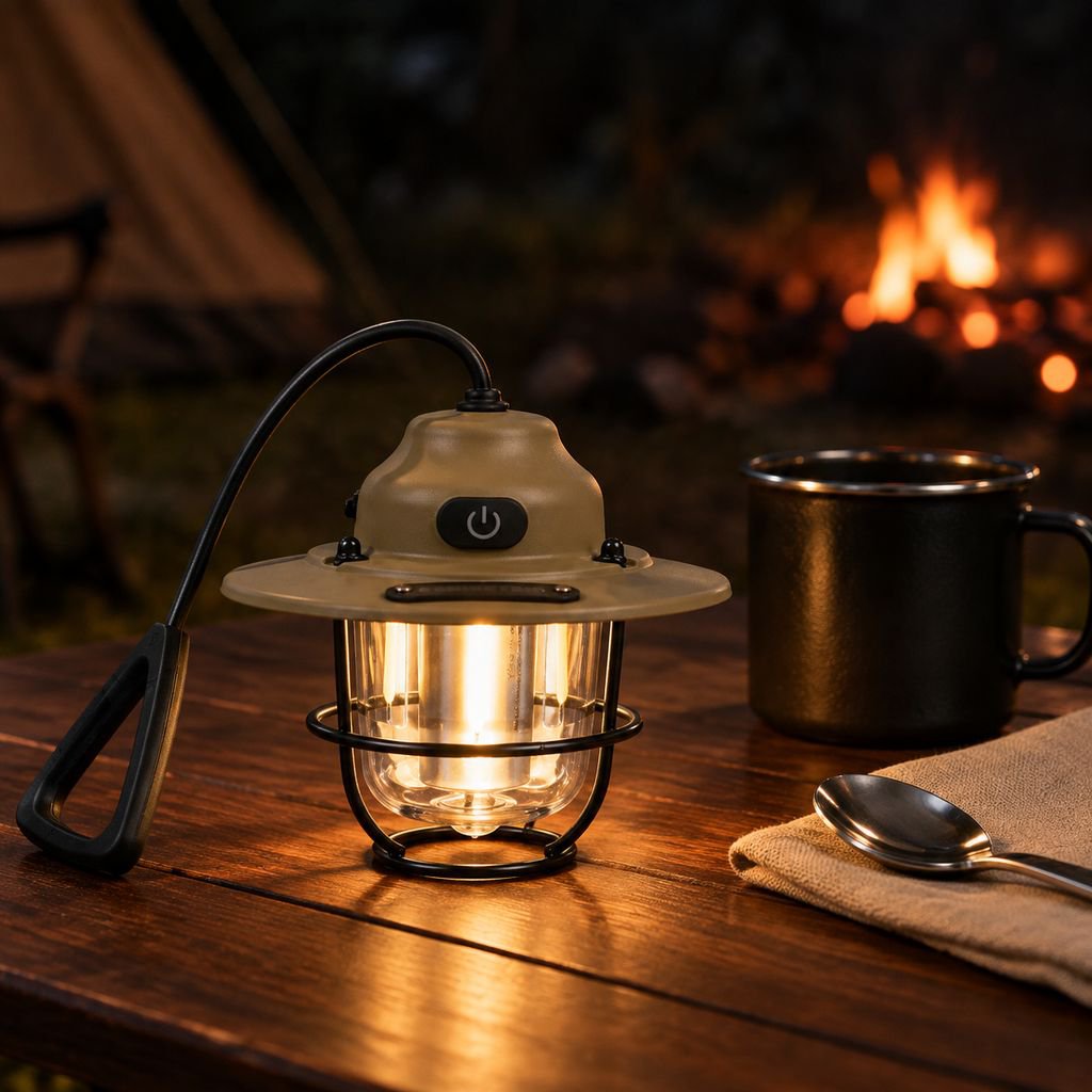 Kiefernzapfen-Lampe als dekorative Gartenbeleuchtung