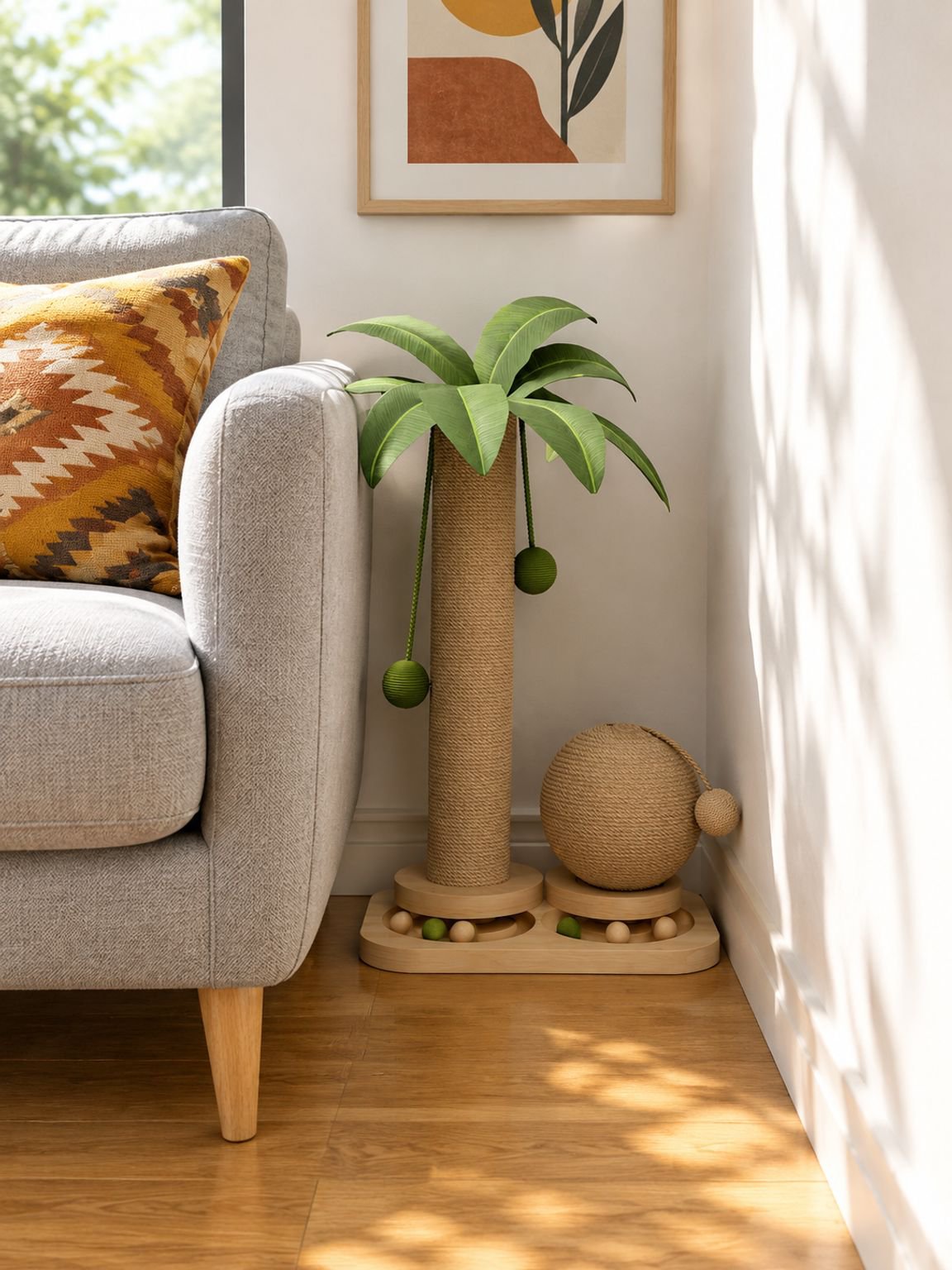 Katzenbaum mit Palmen-Design