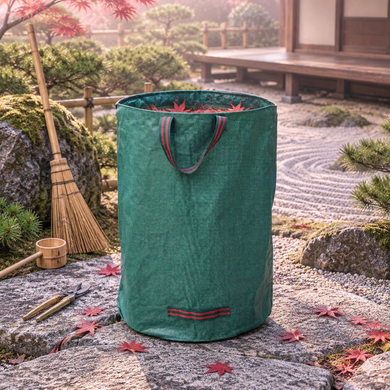 ふた付きフラップ式 庭ごみ収集袋