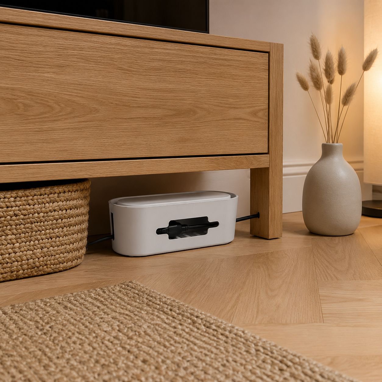 Easy-open lid of ABS cable storage box