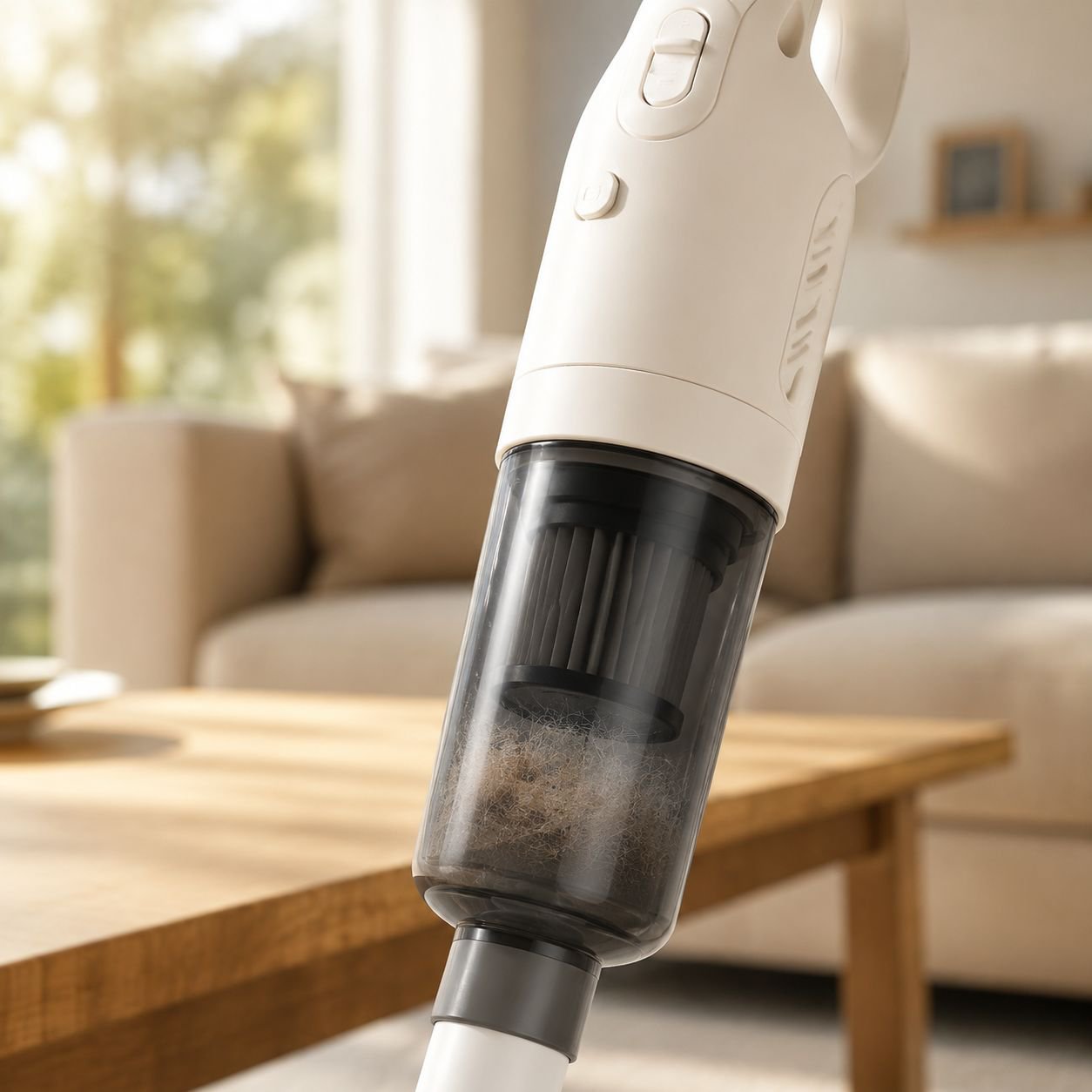 Ergonomic design of portable vacuum cleaner handle