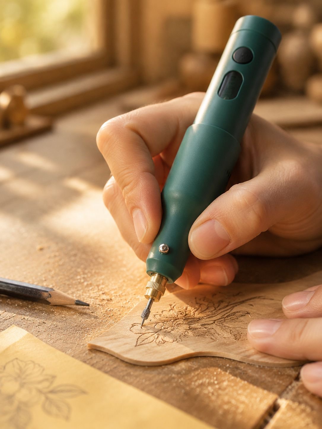 Portable electric grinder for DIY crafts