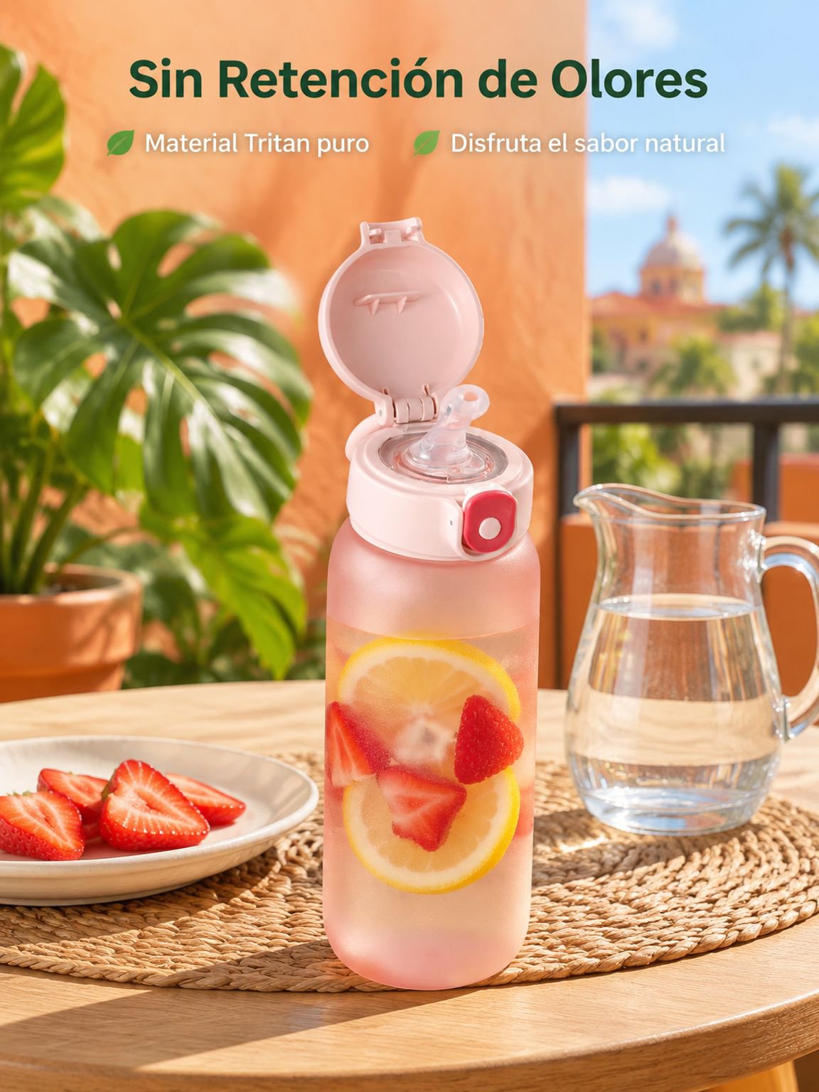Vaso con pajita ideal para el uso diario