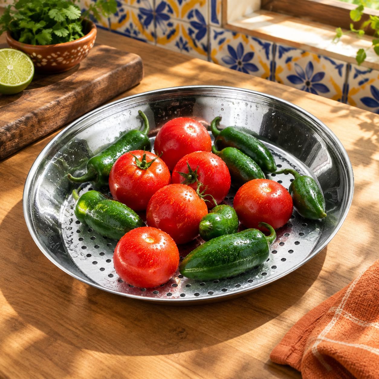 Multi functional circular steaming tray
