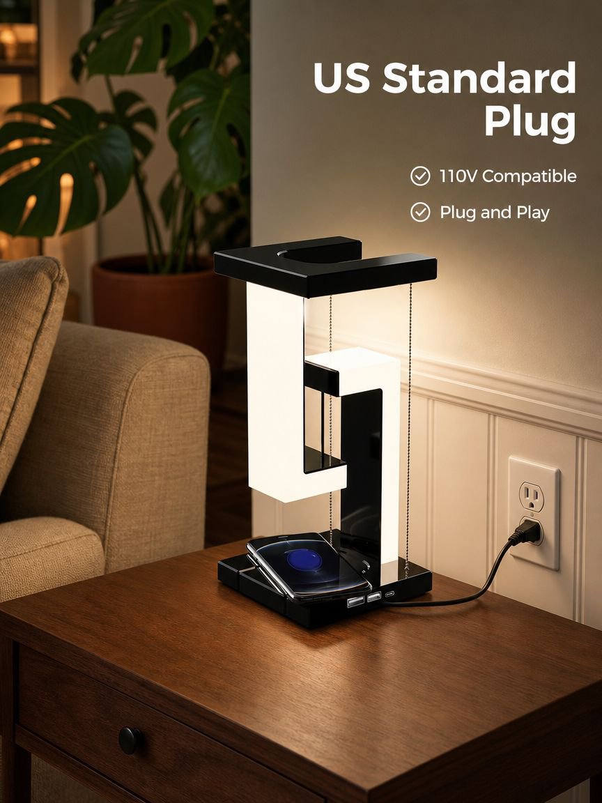Wireless charging pendant light table lamp
