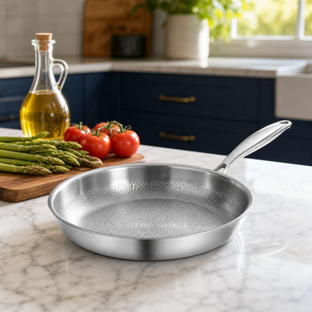 Chemical-free Uncoated Non-stick Frying Pan