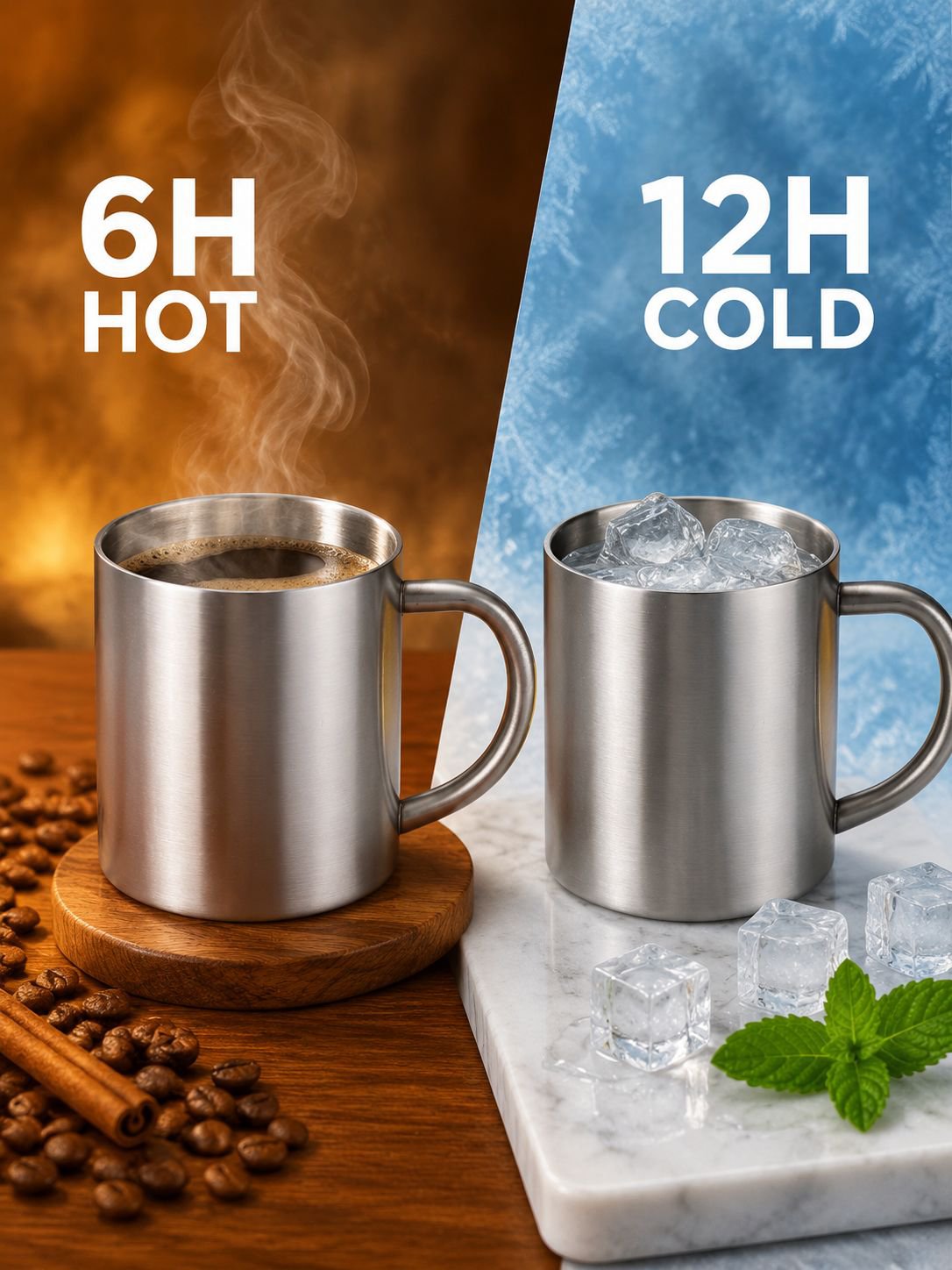 304 Stainless Steel Double-Layer Insulated Water Bottle