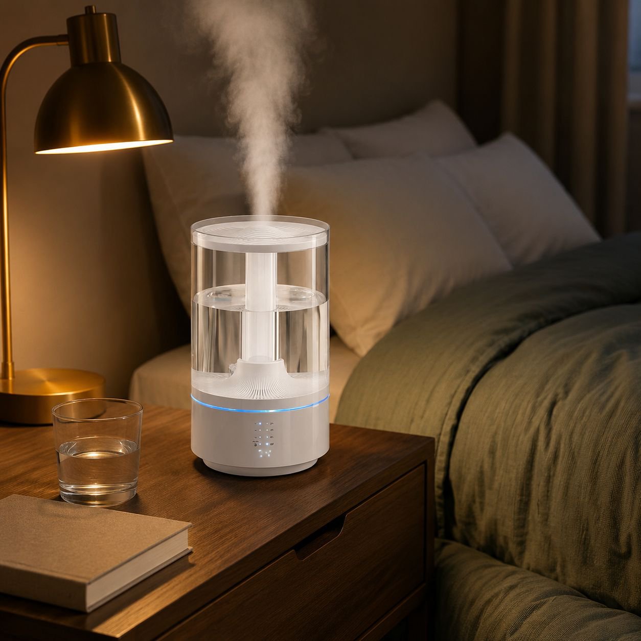 Humidificateur domestique intelligent à ultrasons avec purification de l'eau