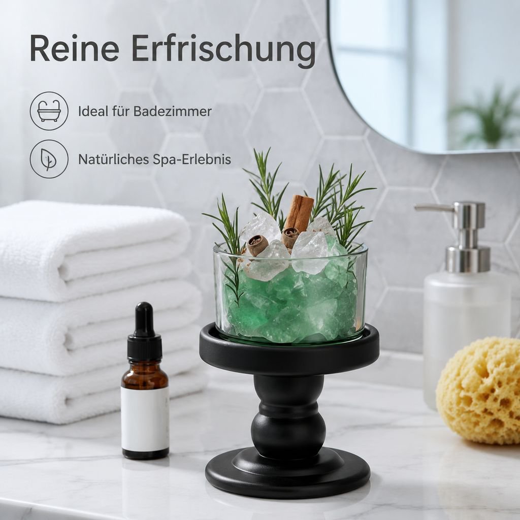 Edler Duftstein ohne Flamme mit Pflanzenmotiv als dekoratives Raumduft-Accessoire