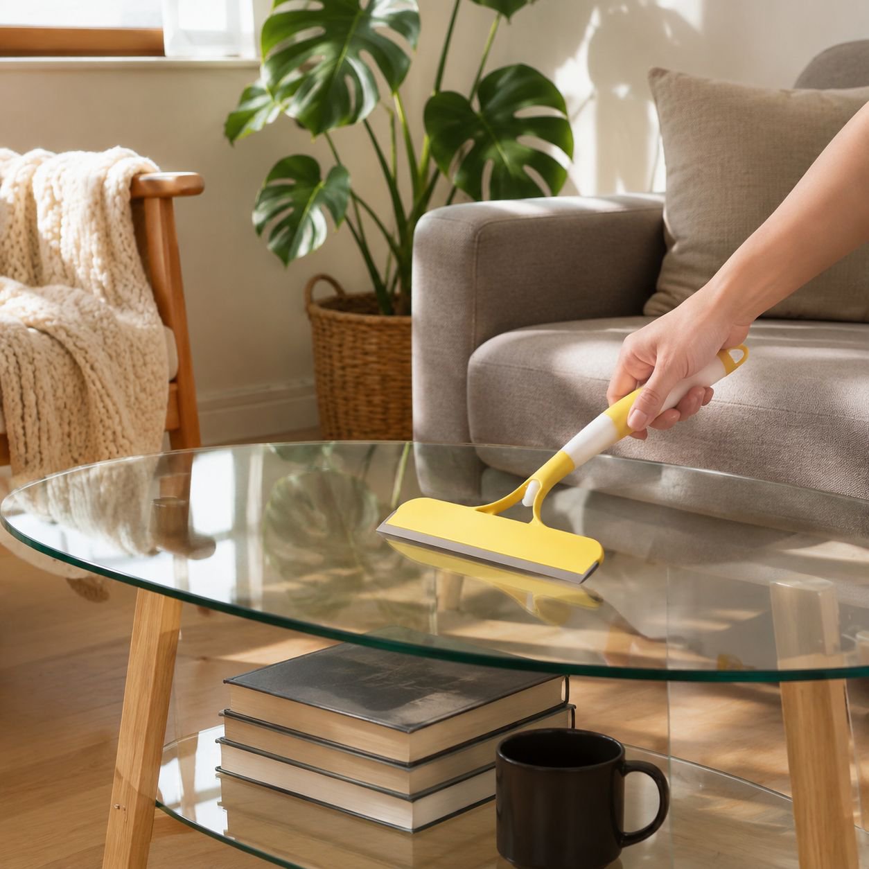 All-in-one glass cleaning tool for home use