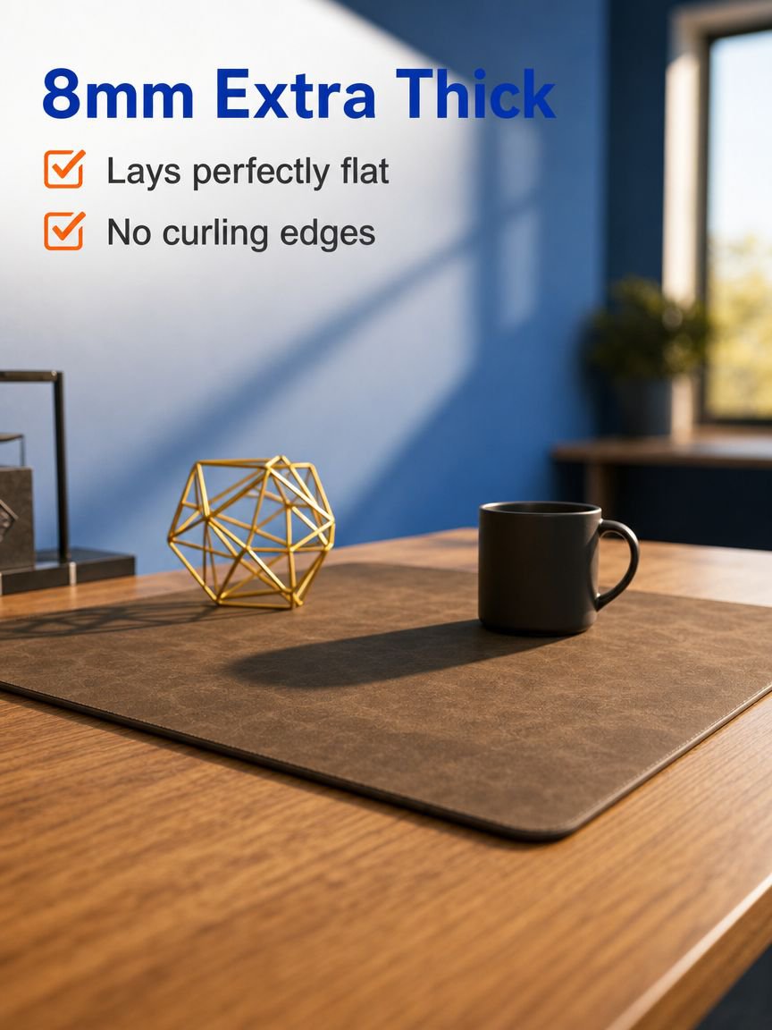Large gaming mouse pad with stitched edges