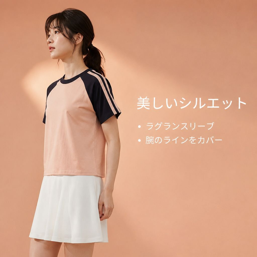 アメリカンレトロ ラグラン配色 半袖Tシャツ レディース 夏 綿100% 新作