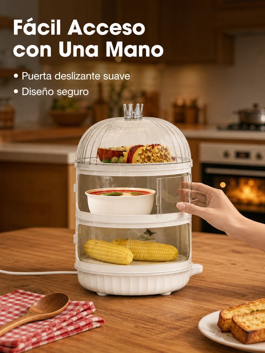 Calentador de alimentos multicapa para el hogar