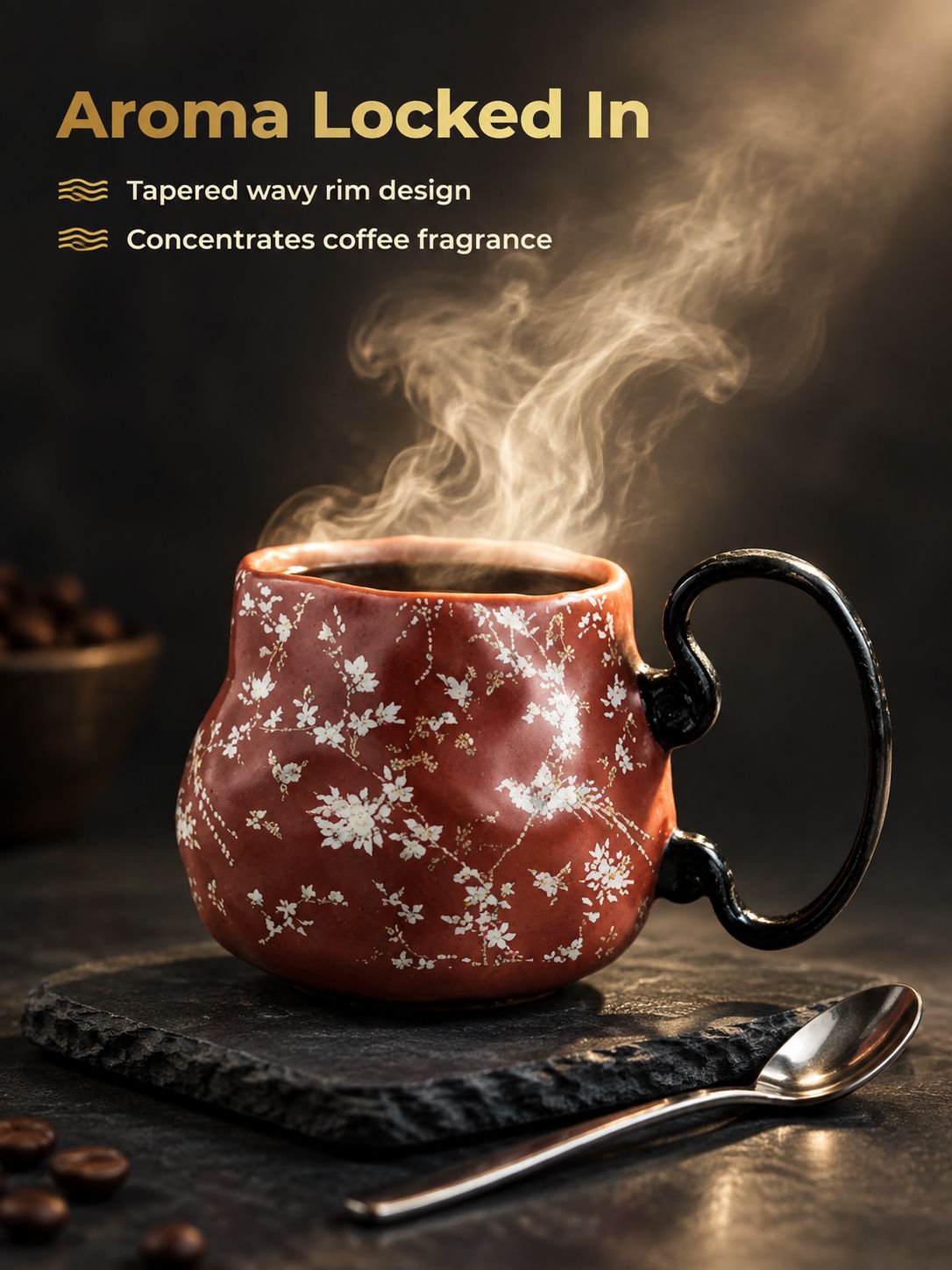 Eco-Friendly Ceramic Mug with Stylish Vintage Appeal