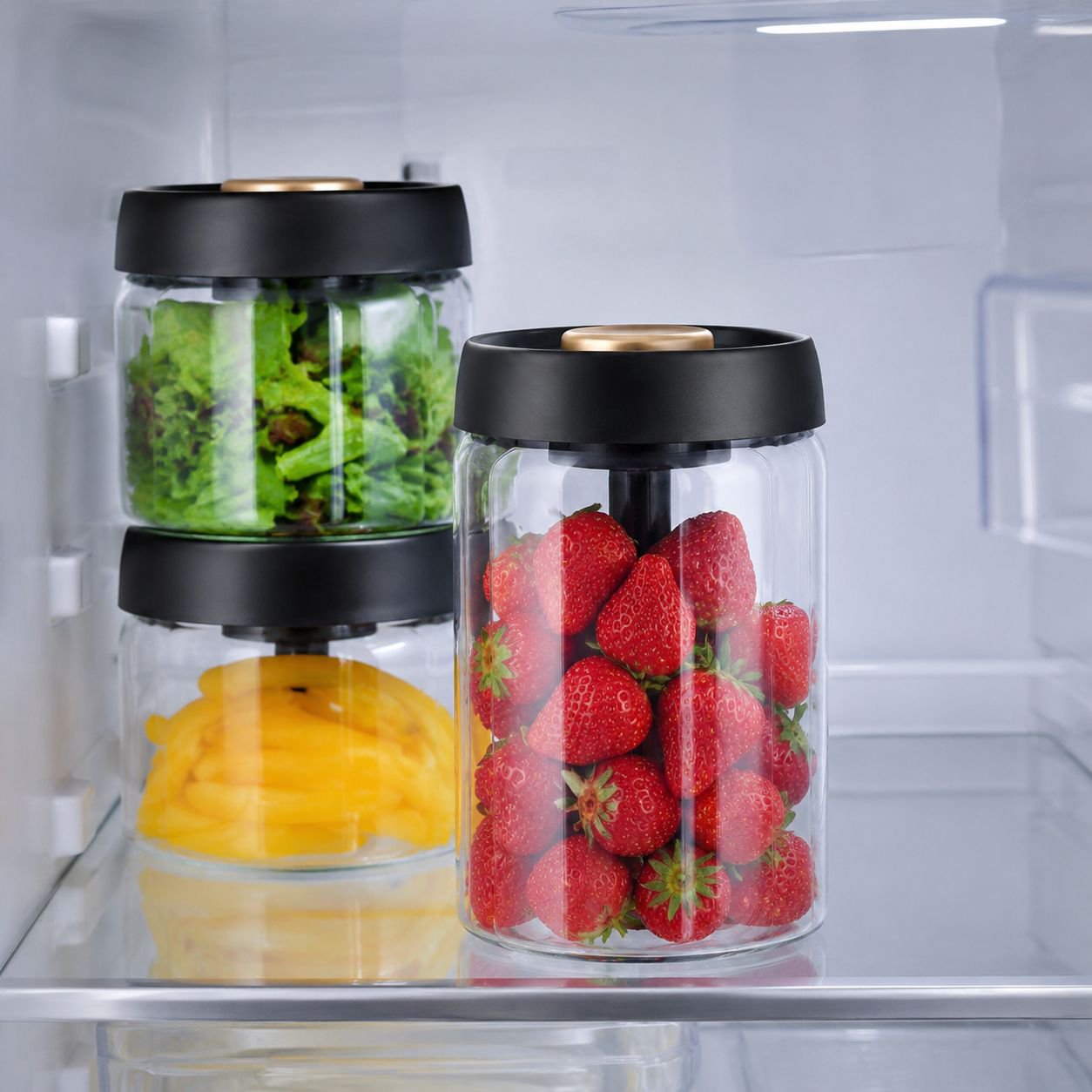 Eco-friendly glass container for pantry storage