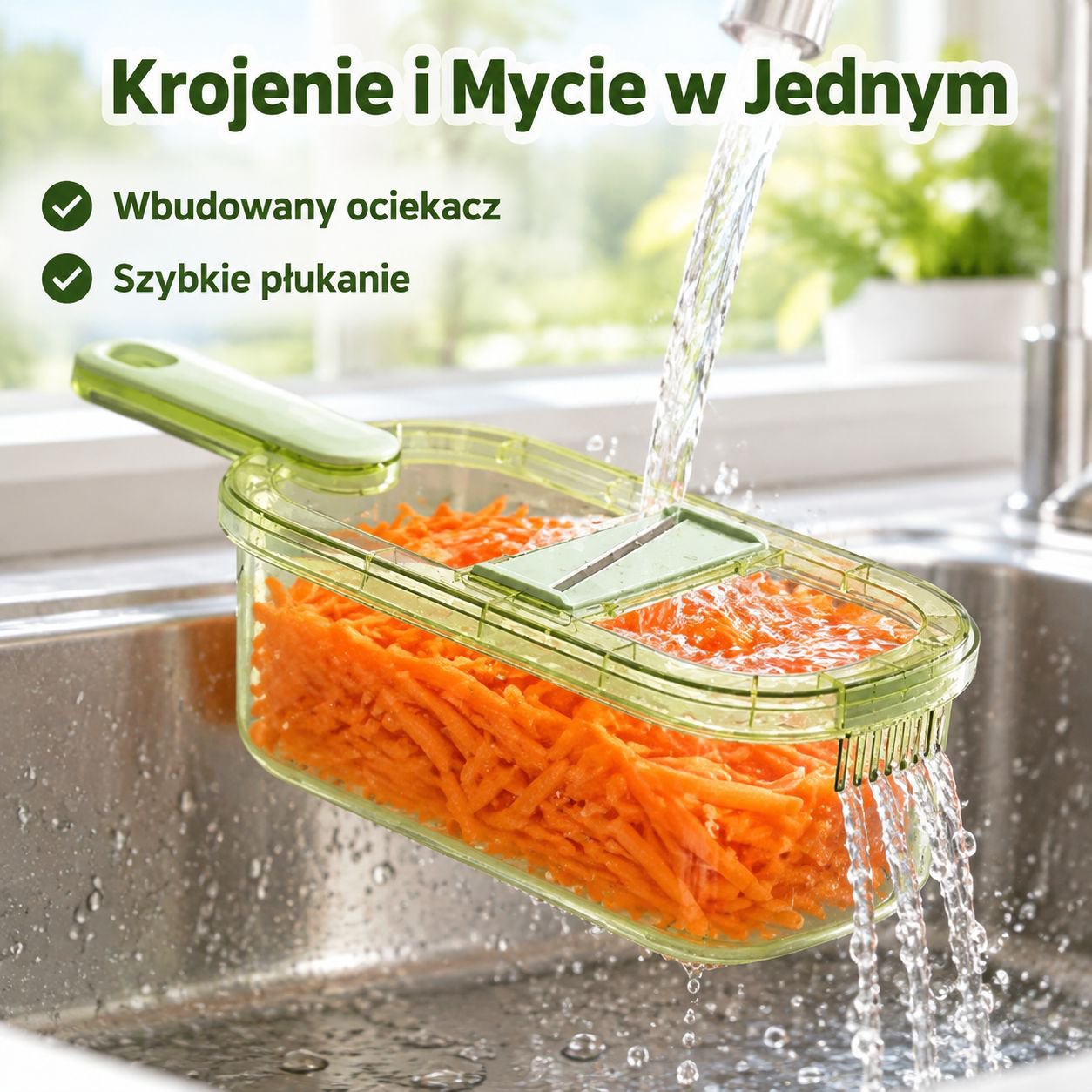 Wielofunkcyjna kuchenna krajalnica i szatkownica do warzyw